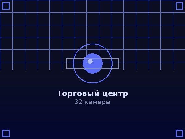 Торговый центр — 32 камеры видеонаблюдения